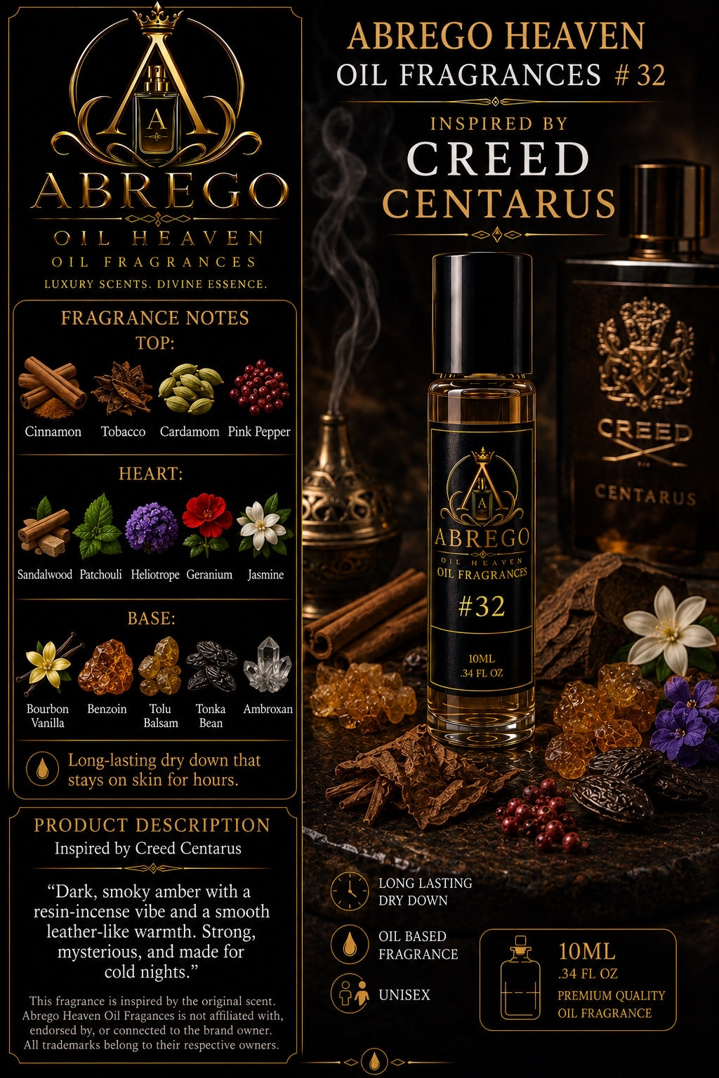 #32 — Inspired by Creed Centaurus | Unisex Fragrance Oil | 10 mL