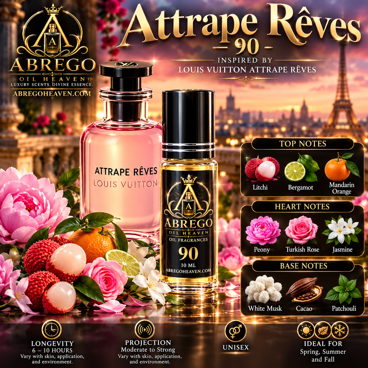 Abrego Heaven Oil Fragrances #90 INSPIRED BY LOUIS VUITTON ATTRAPE RÊVES – 10ML