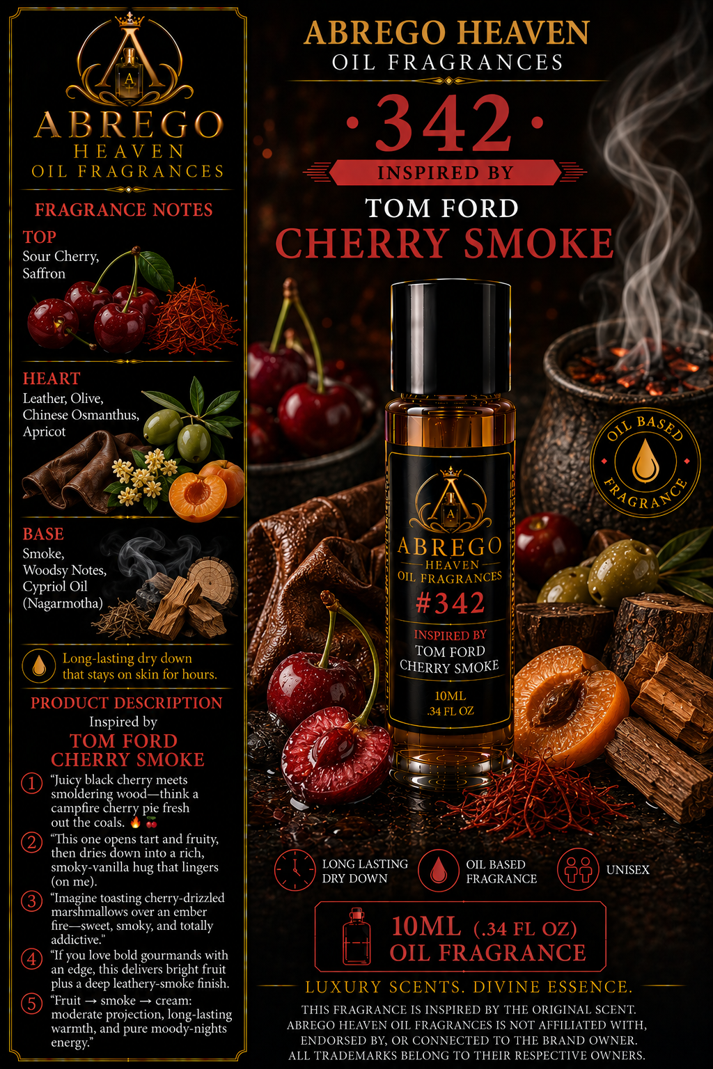 Abrego Heaven #342 - Inspired by Tom Ford Cherry Smoke
