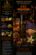 Abrego Heaven Oil Fragrances #61 - Inspired by Giorgio Armani Stronger With You Absolute