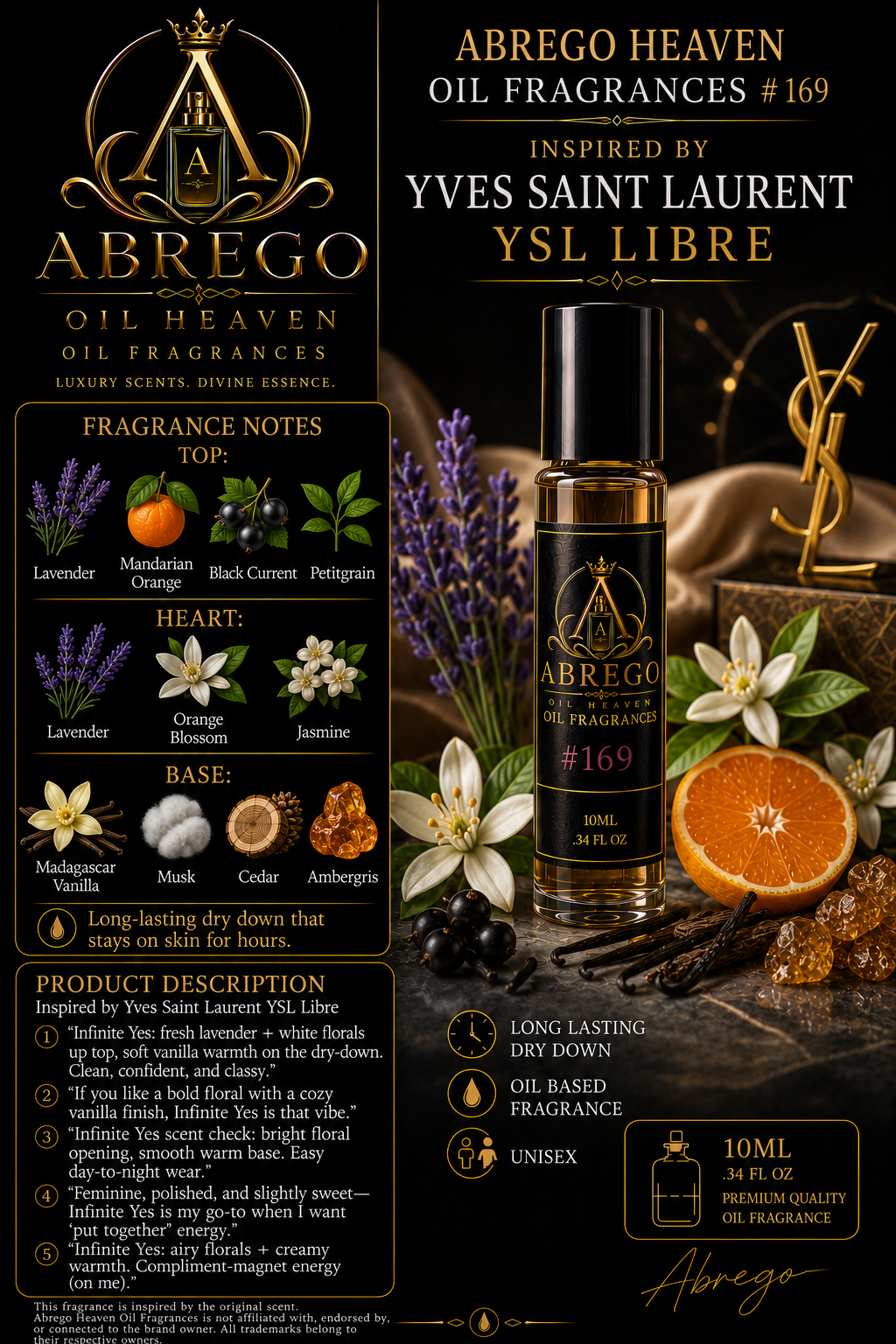 INSPIRED BY YVES SAINT LAURENT YSL LIBRE #169